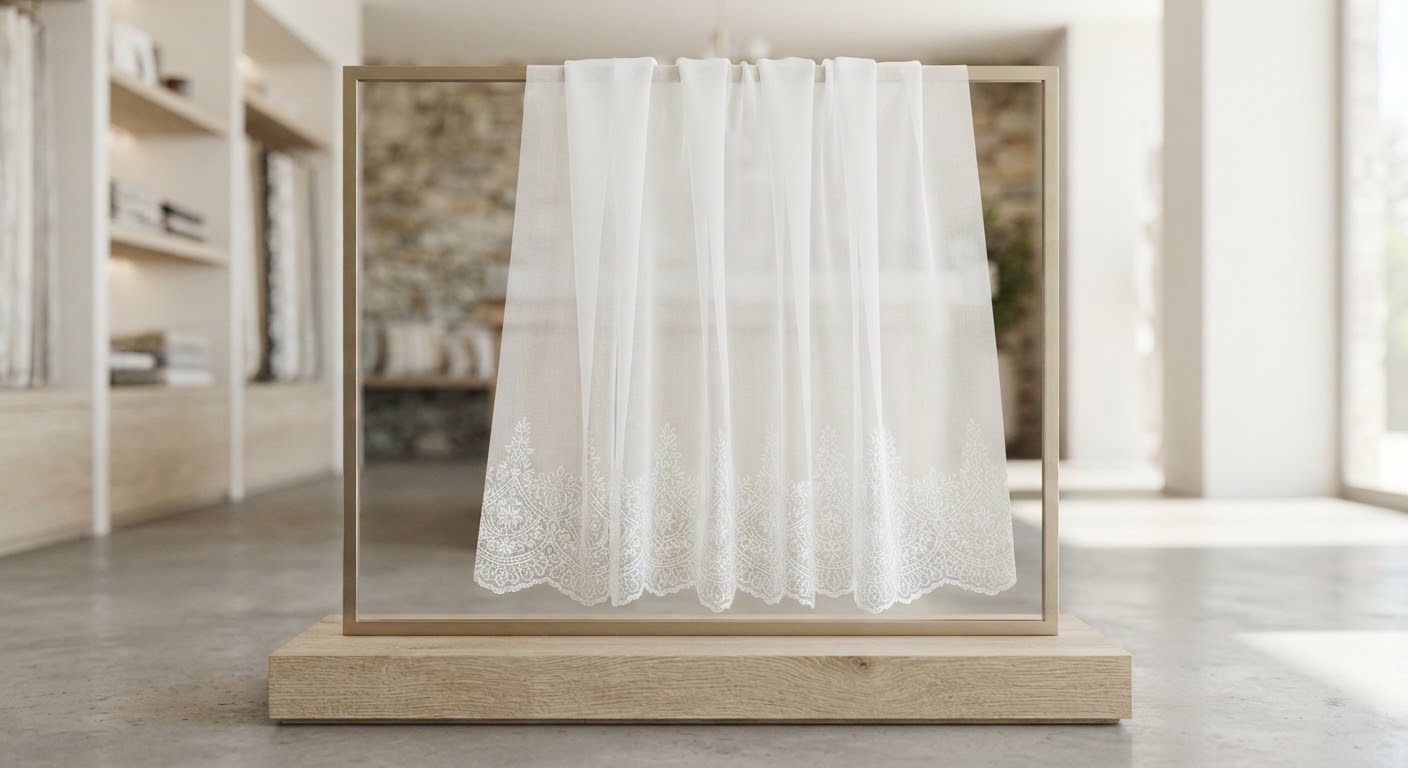 Swiss Voile 5-Meter Thaan — Pristine White · Embroidered Border